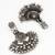 oxidized silver chandbali earrings with ghungroo drops