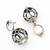 oxidized silver filigree globe drop earrings