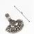 oxidized silver chandbali earrings with ghungroo drops