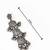 oxidized silver long dangler earrings and ghungroo drops
