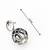 oxidized silver filigree globe drop earrings