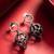 oxidized silver filigree globe drop earrings