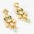 gold-plated kundan earrings with stones and drop