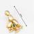 gold-plated kundan earrings with green stone and pearl drops