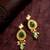 gold-plated ad stone earrings with crystal halo and bead drops