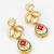 gold-plated kundan dangle earrings with drop