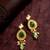 gold-plated ad stone earrings with crystal halo and bead drops