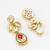gold-plated kundan dangle earrings with drop