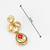 gold-plated kundan dangle earrings with drop