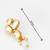 Classic gold-plated oval kundan earrings with oversized pearl drops