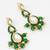 green kundan drop earrings with beads and pearl