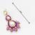 purple kundan drop earrings with beads and pearl