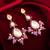 purple kundan drop earrings with beads and pearl