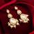 white kundan drop earrings with pearl