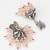 oxidized silver peacock jhumka earrings with peach crystal beads