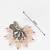 oxidized silver peacock jhumka earrings with peach crystal beads