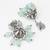 oxidized silver peacock jhumka earrings with mint green beads and pearl