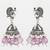 oxidized silver peacock jhumka earrings