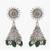 oxidized silver jhumka earrings with beads