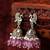 oxidized silver peacock jhumka earrings