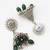 oxidized silver jhumka earrings with beads