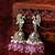 oxidized silver peacock jhumka earrings