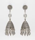 oxidized silver jhumka earrings