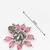 oxidized silver peacock jhumka earrings with pink crystal beads