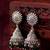 oxidized silver jhumka earrings with beads