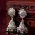 oxidized silver jhumka earrings with beads