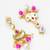 gold-tone kundan chandbali earrings with bead drops