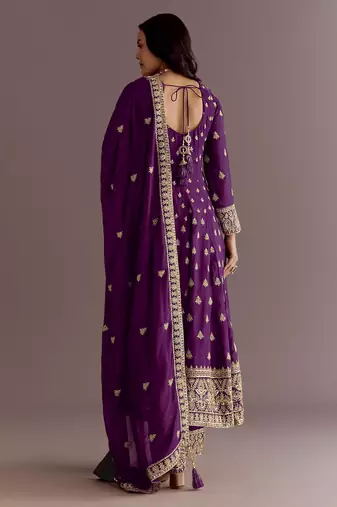 New stylish heavy embroidery sequence work kurta set