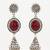 oxidized silver jhumka earrings with stone