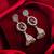 oxidized silver jhumka earrings with stone