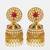 traditional pearl and multi-color stone jhumka earrings