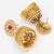 traditional pearl and multi-color stone jhumka earrings