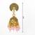 peacock motif pink beaded gold plated jhumka earrings