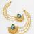 gold-toned earrings with removable ear chain