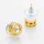 gold plated white round stud earrings with kundan stones