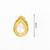 gold-toned teardrop kundan stud earrings