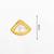 gold plated square-cut white stone stud earrings