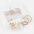 elegant gold plated pearl & crystal hoop earring combo set for women (pack of 9 pairs)