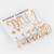 gold plated textured & pearl accent hoop earring combo set for women (pack of 9 pairs)