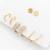gold plated pearl huggie and textured hoop set