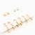 gold plated textured hoop and pearl stud set