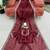 maroon silk blend sequin embroidered saree with blouse