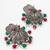 oxidized multicolor beaded statement jhumka earrings