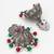 oxidized multicolor beaded statement jhumka earrings