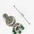 oxidized green beaded traditional jhumka earrings