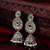 oxidized green beaded traditional jhumka earrings